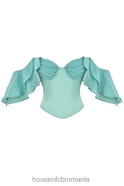 îmbrăcăminte House of CB corset cu maneci cu volane isabella jade X4F6847