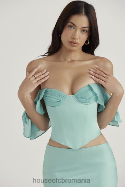 îmbrăcăminte House of CB corset cu maneci cu volane isabella jade X4F6847
