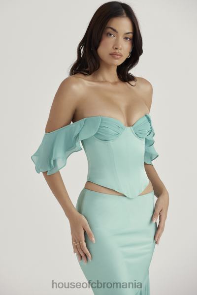 îmbrăcăminte House of CB corset cu maneci cu volane isabella jade X4F6847