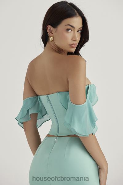 îmbrăcăminte House of CB corset cu maneci cu volane isabella jade X4F6847