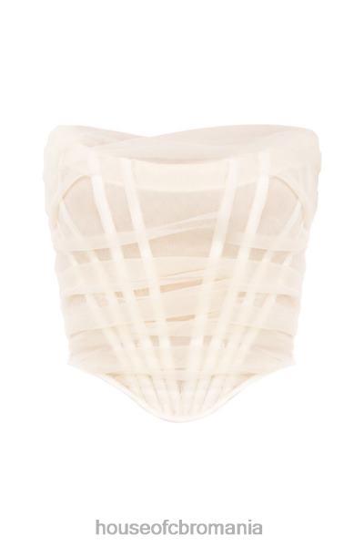 îmbrăcăminte House of CB corset cu os melinda ivoire X4F68108
