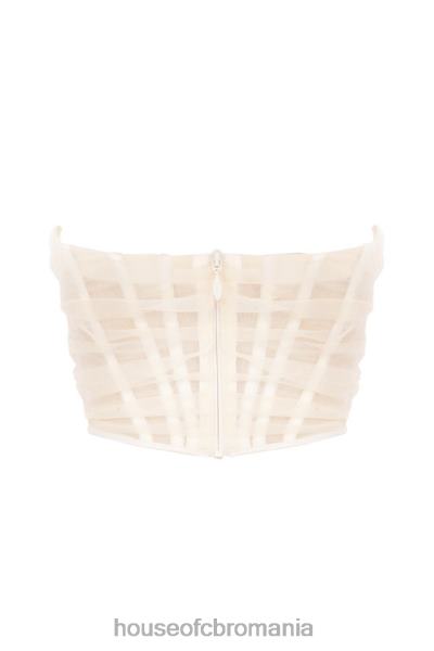 îmbrăcăminte House of CB corset cu os melinda ivoire X4F68108