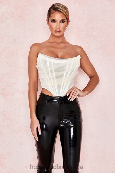 îmbrăcăminte House of CB corset cu os melinda ivoire X4F68108