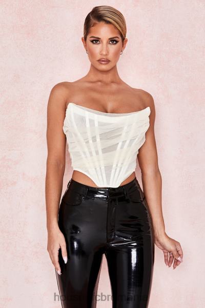 îmbrăcăminte House of CB corset cu os melinda ivoire X4F68108