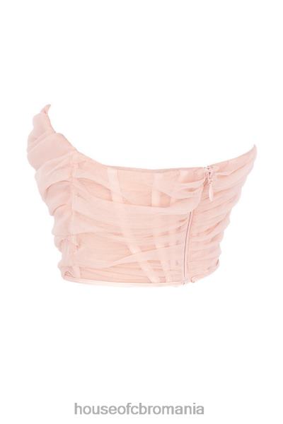 îmbrăcăminte House of CB corset cu os melinda roz X4F68100