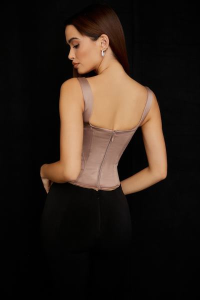 îmbrăcăminte House of CB corset cu paragate din satin piatra rafa X4F6868