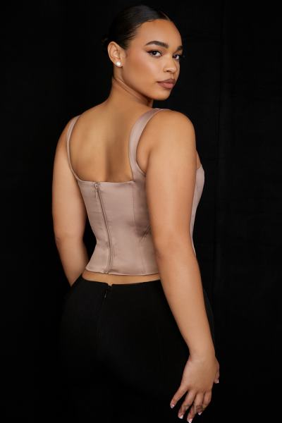 îmbrăcăminte House of CB corset cu paragate din satin piatra rafa X4F6868
