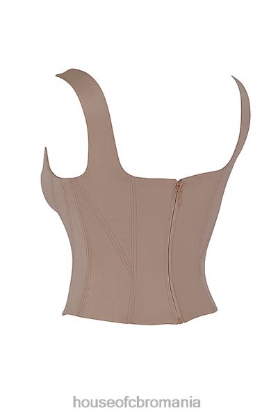îmbrăcăminte House of CB corset cu paragate din satin piatra rafa X4F6868
