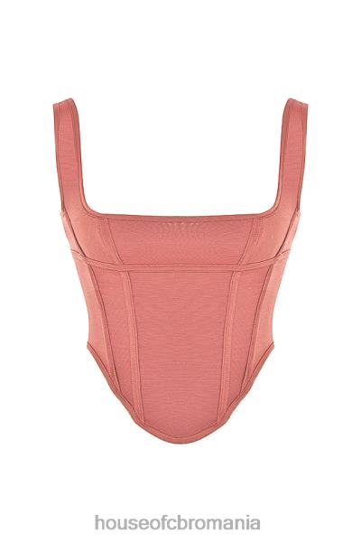 îmbrăcăminte House of CB corset cu plasă edetta rose X4F6873