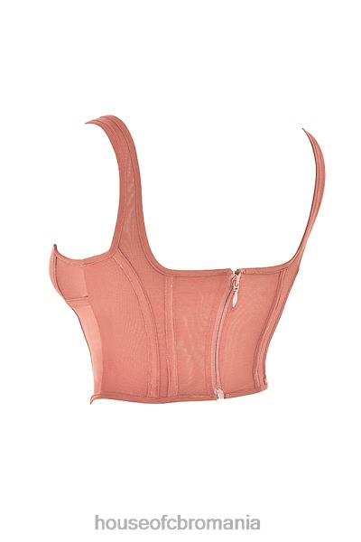 îmbrăcăminte House of CB corset cu plasă edetta rose X4F6873