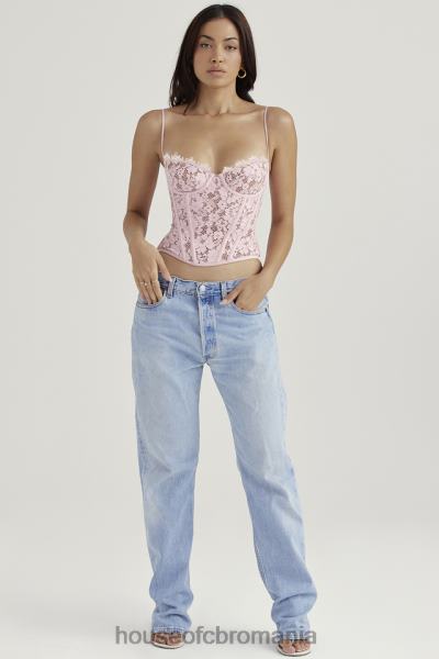 îmbrăcăminte House of CB corset cu sârmă din dantelă de trandafir mila X4F6848