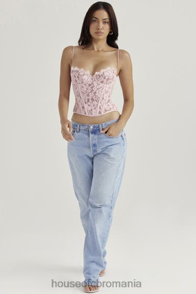 îmbrăcăminte House of CB corset cu sârmă din dantelă de trandafir mila X4F6848