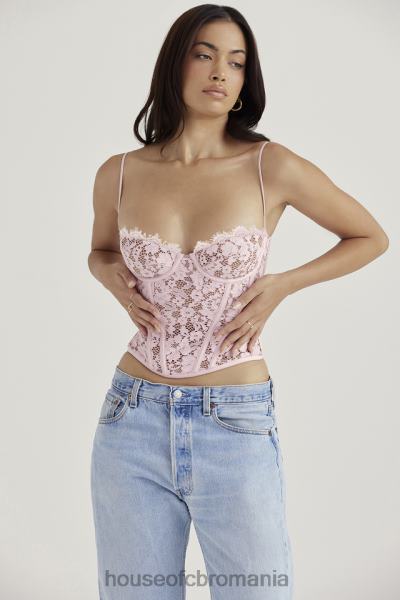 îmbrăcăminte House of CB corset cu sârmă din dantelă de trandafir mila X4F6848