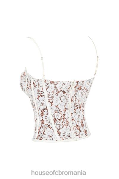 îmbrăcăminte House of CB corset cu sârmă din dantela ivoire mila X4F6842