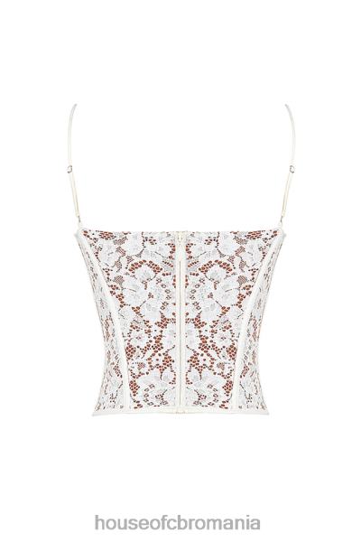 îmbrăcăminte House of CB corset cu sârmă din dantela ivoire mila X4F6842