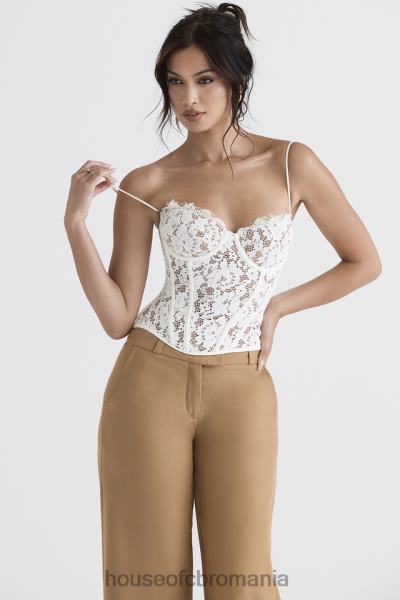 îmbrăcăminte House of CB corset cu sârmă din dantela ivoire mila X4F6842