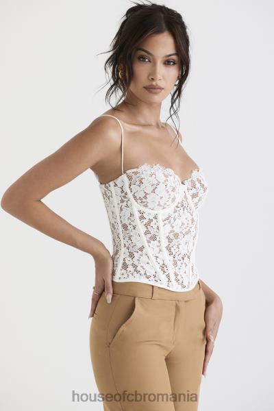 îmbrăcăminte House of CB corset cu sârmă din dantela ivoire mila X4F6842