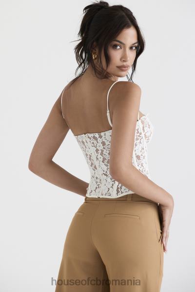 îmbrăcăminte House of CB corset cu sârmă din dantela ivoire mila X4F6842