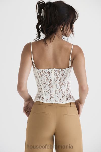 îmbrăcăminte House of CB corset cu sârmă din dantela ivoire mila X4F6842