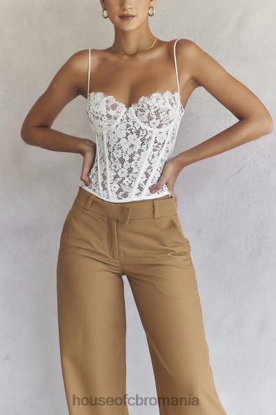 îmbrăcăminte House of CB corset cu sârmă din dantela ivoire mila X4F6842