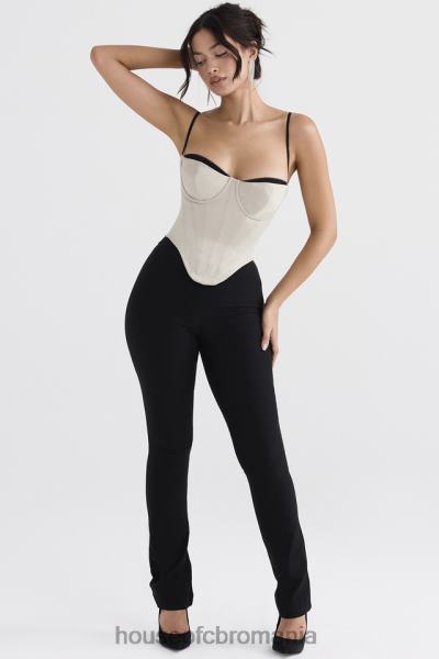 îmbrăcăminte House of CB corset cu sârmă din satin bej luette X4F6830