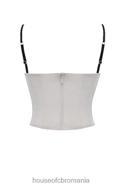îmbrăcăminte House of CB corset cu sârmă din satin bej luette X4F6830