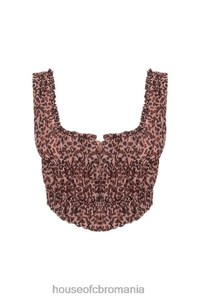 îmbrăcăminte House of CB corset cu volan carly animal print X4F6893