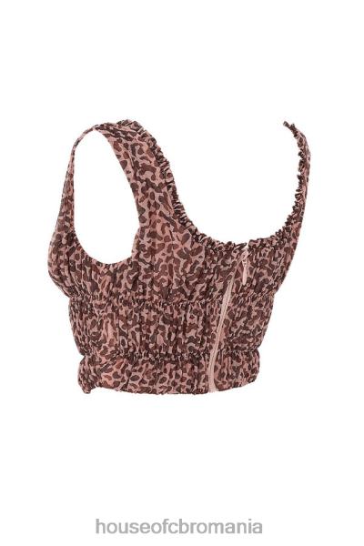 îmbrăcăminte House of CB corset cu volan carly animal print X4F6893