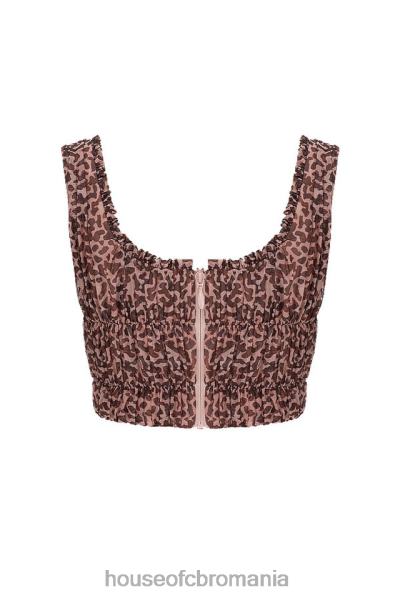 îmbrăcăminte House of CB corset cu volan carly animal print X4F6893
