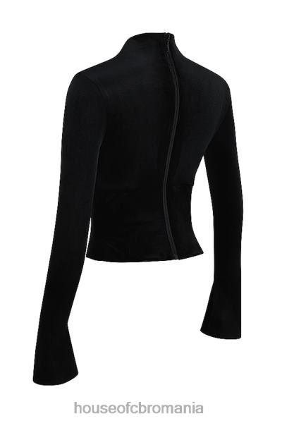 îmbrăcăminte House of CB corset de catifea neagră leonora X4F6833