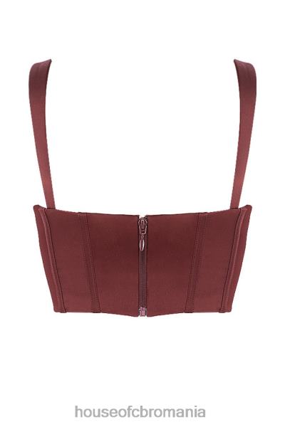 îmbrăcăminte House of CB corset decupat din satin stafide Betsy X4F6898