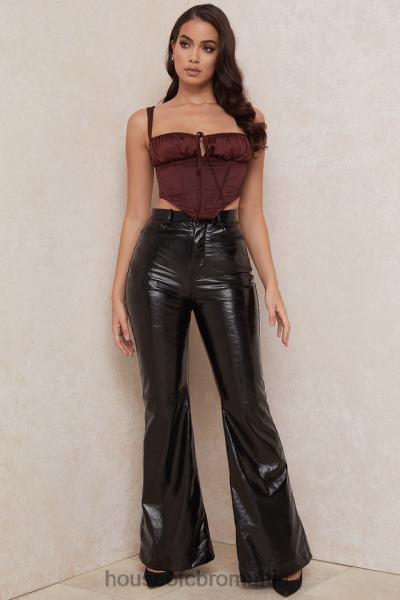 îmbrăcăminte House of CB corset decupat din satin stafide Betsy X4F6898