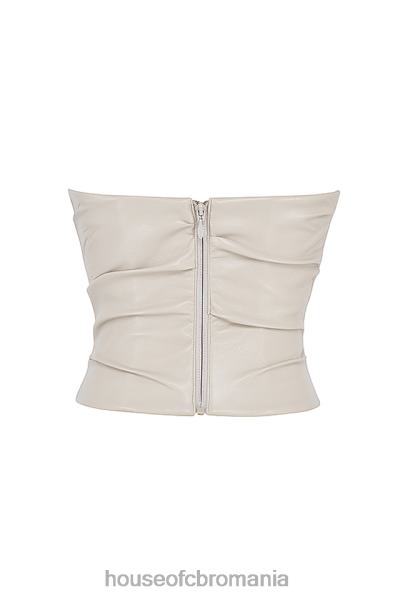 îmbrăcăminte House of CB corset din piele vegan saffira fog plonge X4F6850