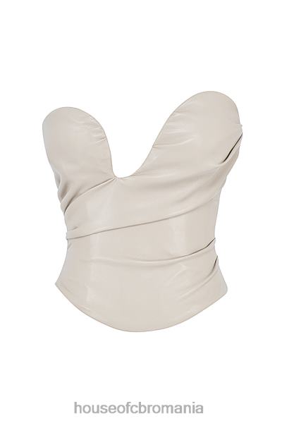 îmbrăcăminte House of CB corset din piele vegan saffira fog plonge X4F6850