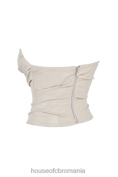 îmbrăcăminte House of CB corset din piele vegan saffira fog plonge X4F6850