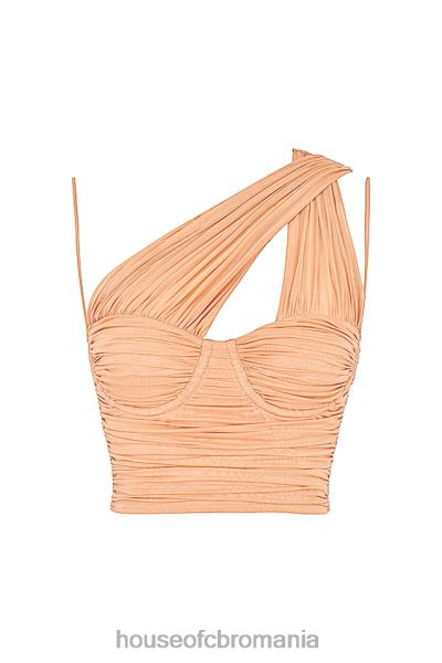 îmbrăcăminte House of CB corset din plasă adunată bej eliana X4F6878