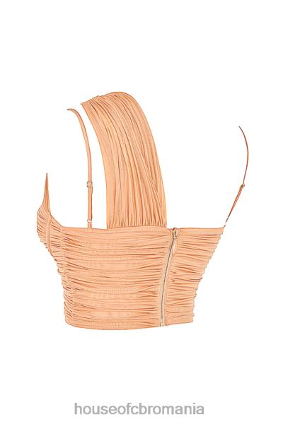 îmbrăcăminte House of CB corset din plasă adunată bej eliana X4F6878