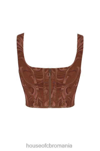 îmbrăcăminte House of CB corset din plasă cu imprimeu swirl ninetta X4F6886