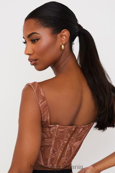 îmbrăcăminte House of CB corset din plasă cu imprimeu swirl ninetta X4F6886