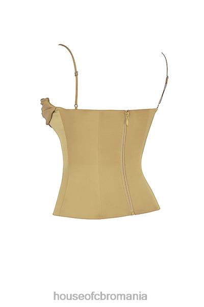 îmbrăcăminte House of CB corset din satin letitia olive X4F6858