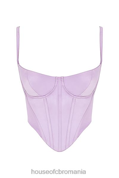 îmbrăcăminte House of CB corset din satin orhidee tamsin X4F6857