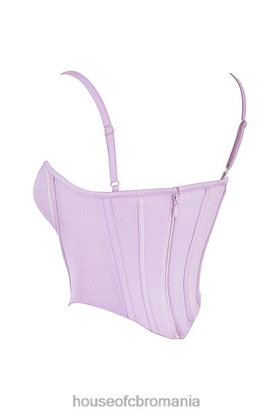 îmbrăcăminte House of CB corset din satin orhidee tamsin X4F6857