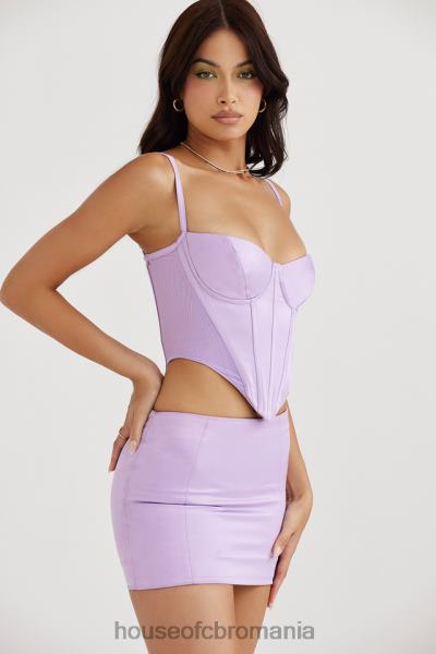 îmbrăcăminte House of CB corset din satin orhidee tamsin X4F6857