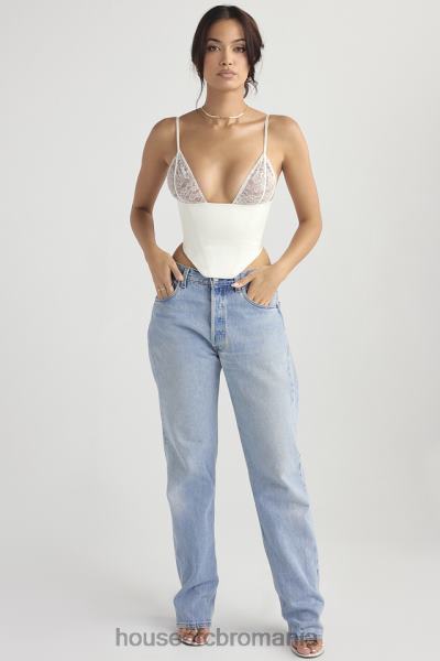 îmbrăcăminte House of CB corset emilee ivory satin si dantela X4F6853