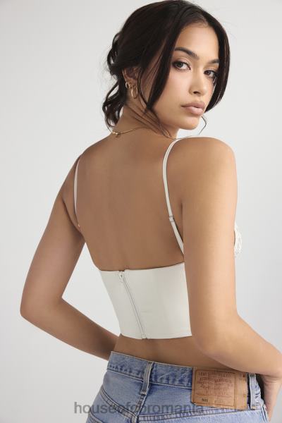 îmbrăcăminte House of CB corset emilee ivory satin si dantela X4F6853