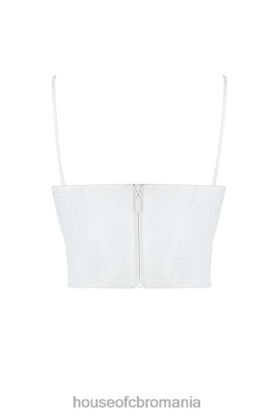 îmbrăcăminte House of CB corset emiliana alb adunat X4F6883