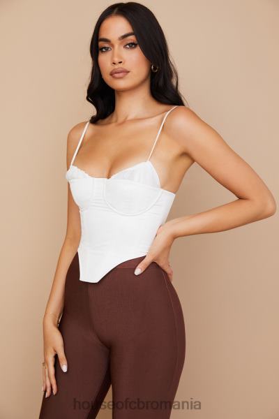 îmbrăcăminte House of CB corset emiliana alb adunat X4F6883