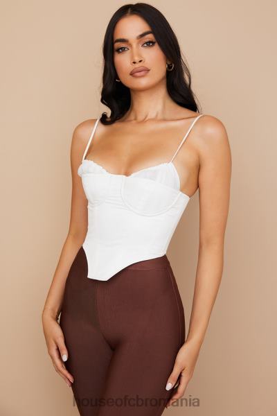 îmbrăcăminte House of CB corset emiliana alb adunat X4F6883
