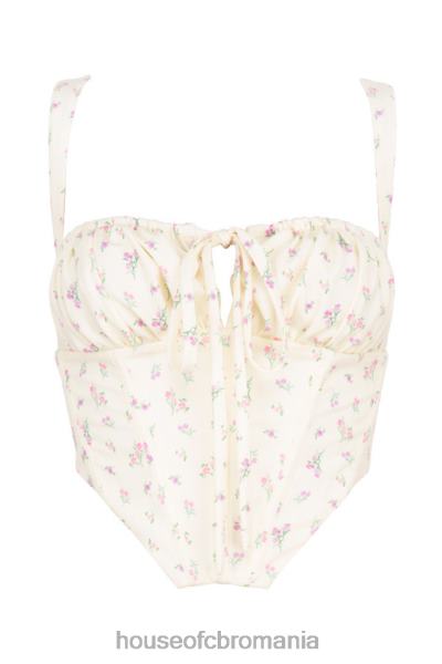 îmbrăcăminte House of CB corset floral gene lemon X4F68106
