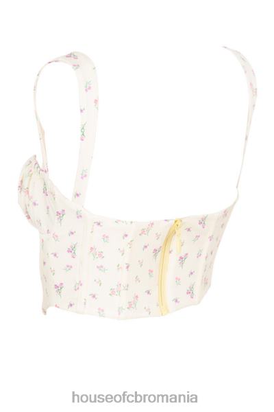 îmbrăcăminte House of CB corset floral gene lemon X4F68106